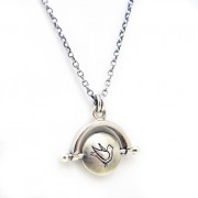 bird and cage pendant silvene