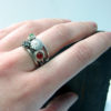 silver gemstones ring colorful elegant original