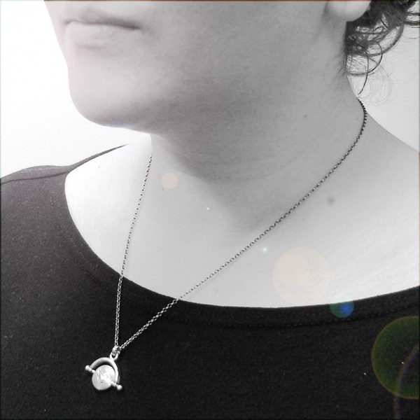 silver designer bird pendant