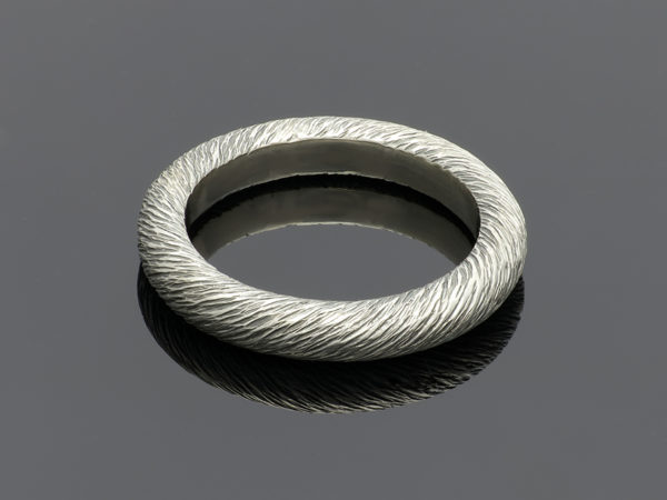 handmade silver twisted band