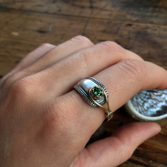 tourmaline spoon ring