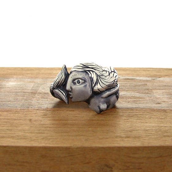 Sterling silver deals mermaid ring